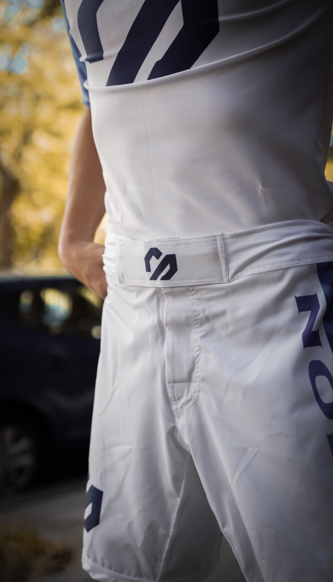 Détail short NODO Blue